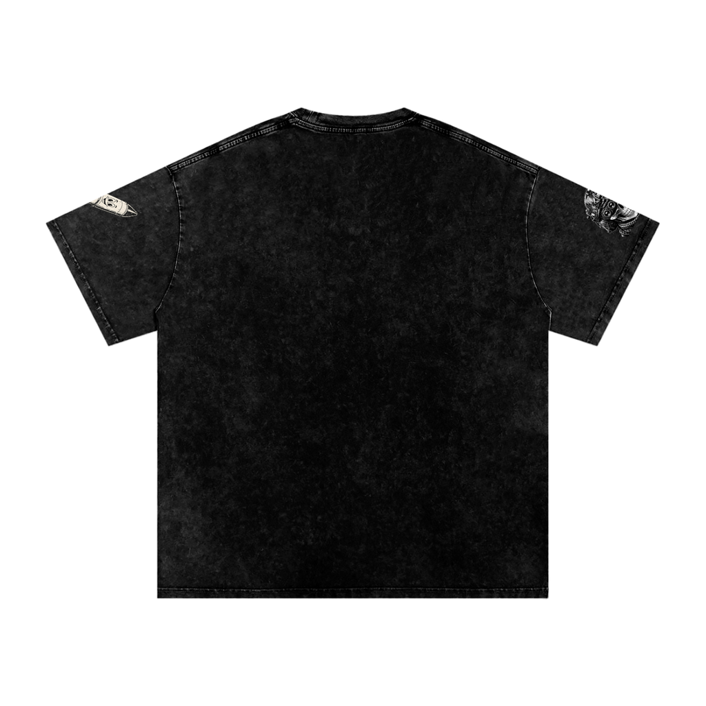 Snow Washed Oversized Cotton T-Shirt
