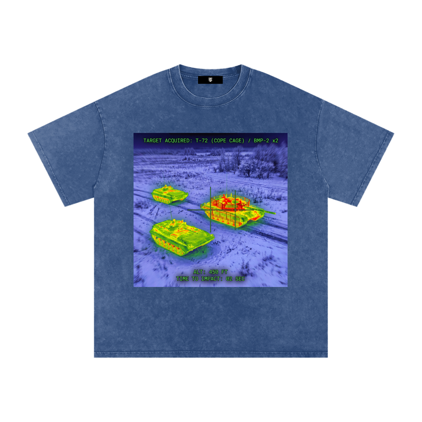 Snow Washed Oversized Cotton T-Shirt