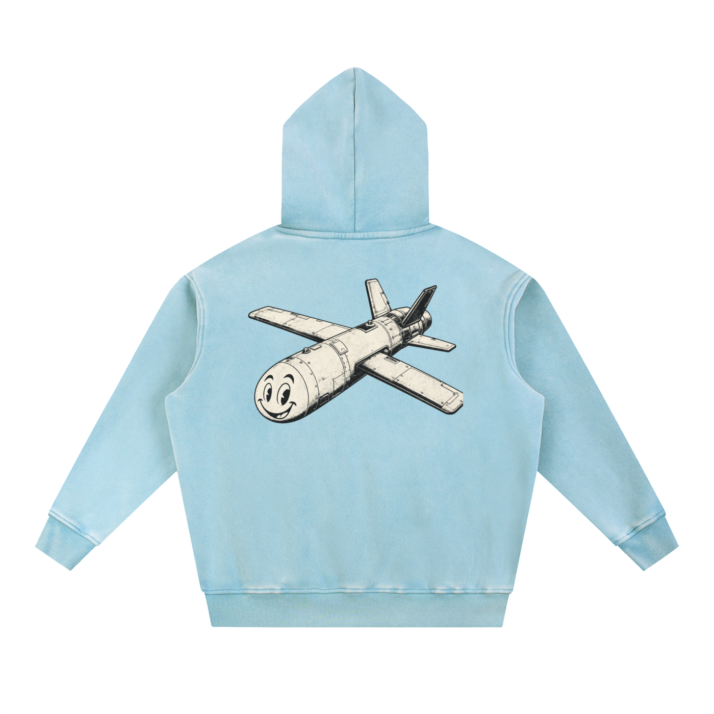 Snow Wash Fleece Oversize Hoodie