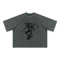 Unisex Mineral Wash Boxy Waffle T-Shirt