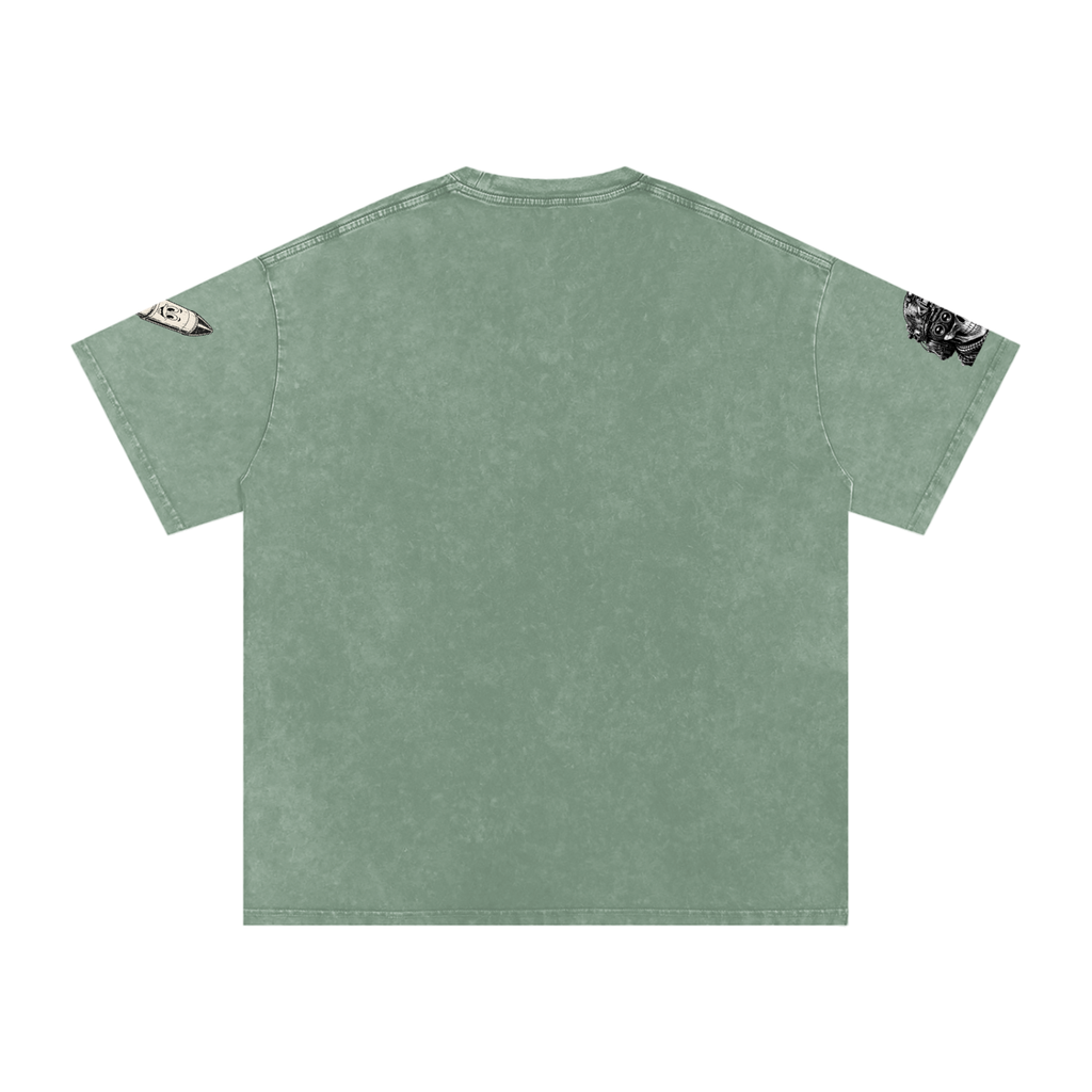 Snow Washed Oversized Cotton T-Shirt