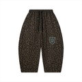 Unisex Leopard Barrel Leg Sweatpants