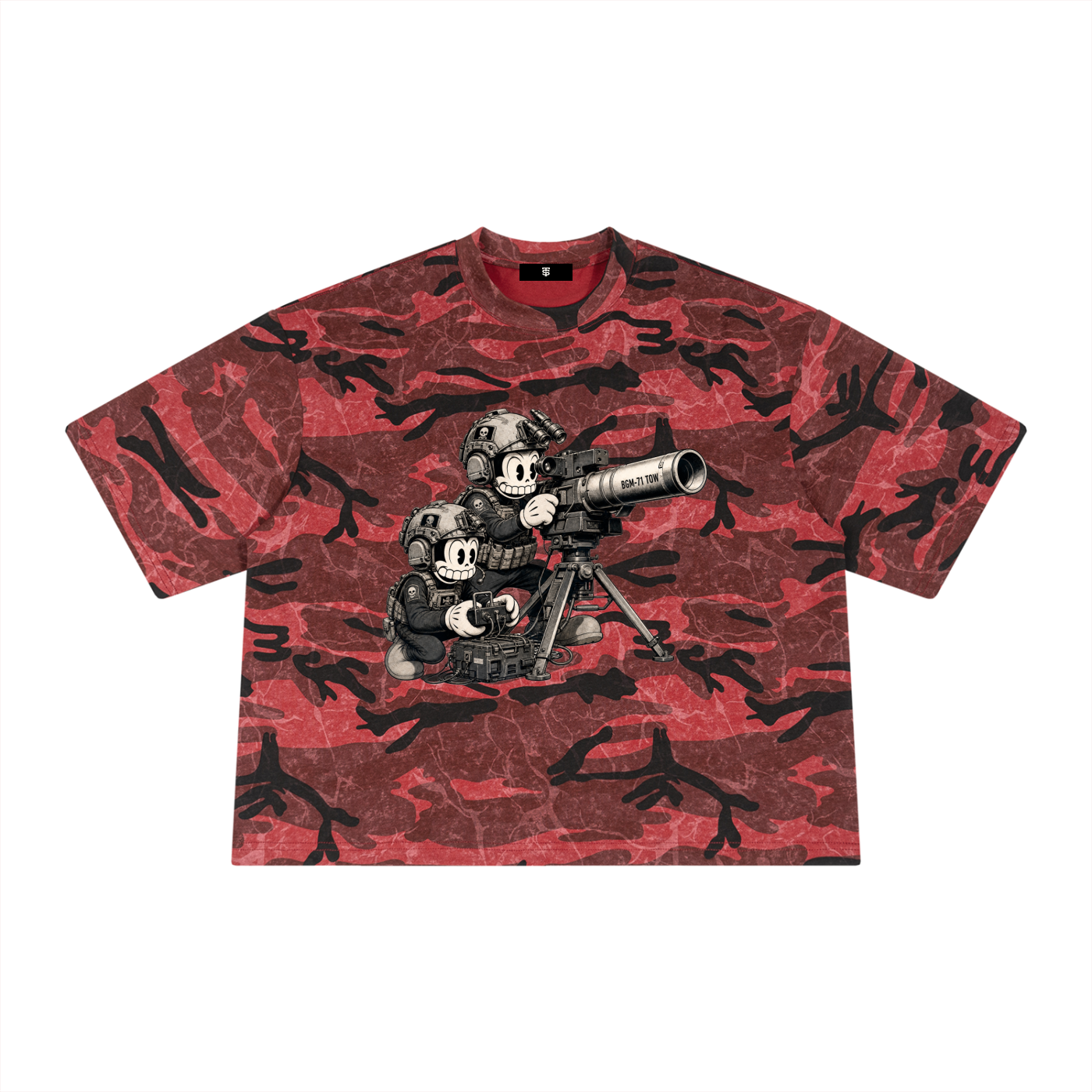 Unisex Boxy Camo Print T-Shirt