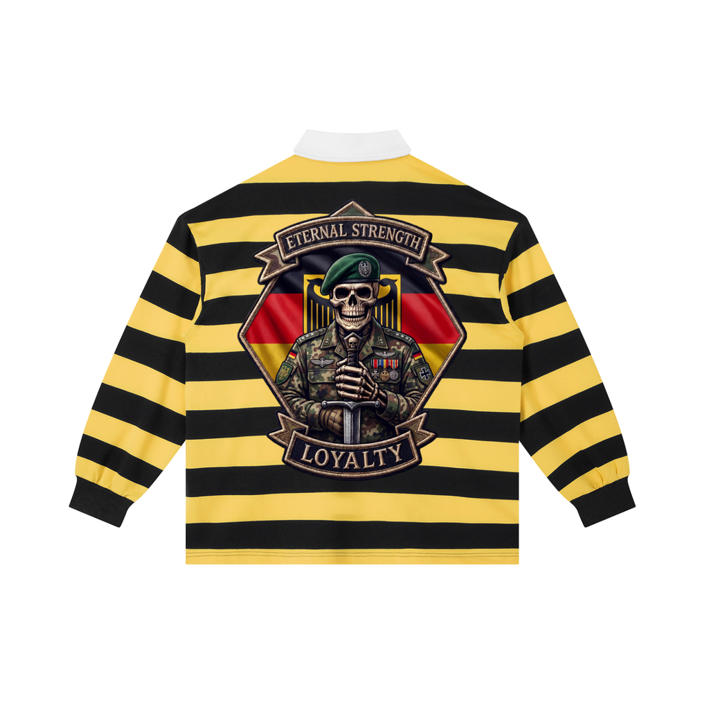 Color Block Stripe Polo Shirt