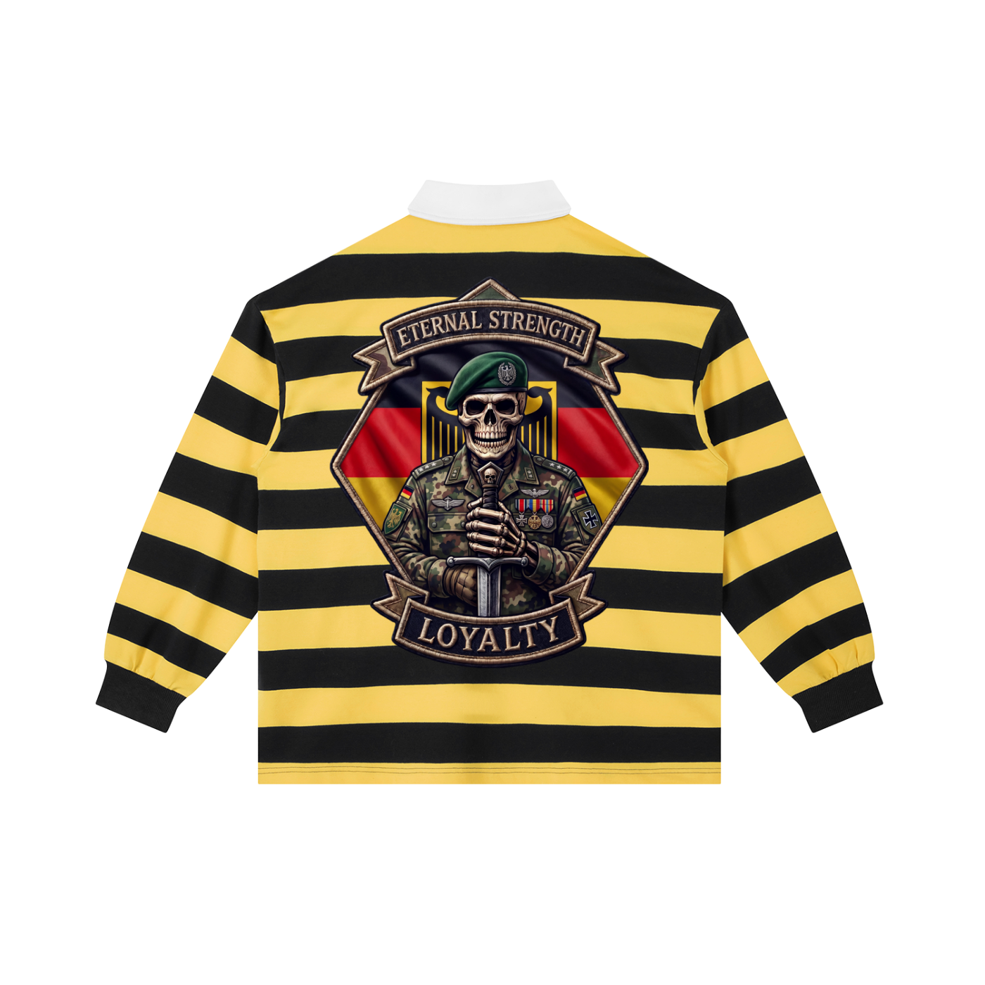 Color Block Stripe Polo Shirt