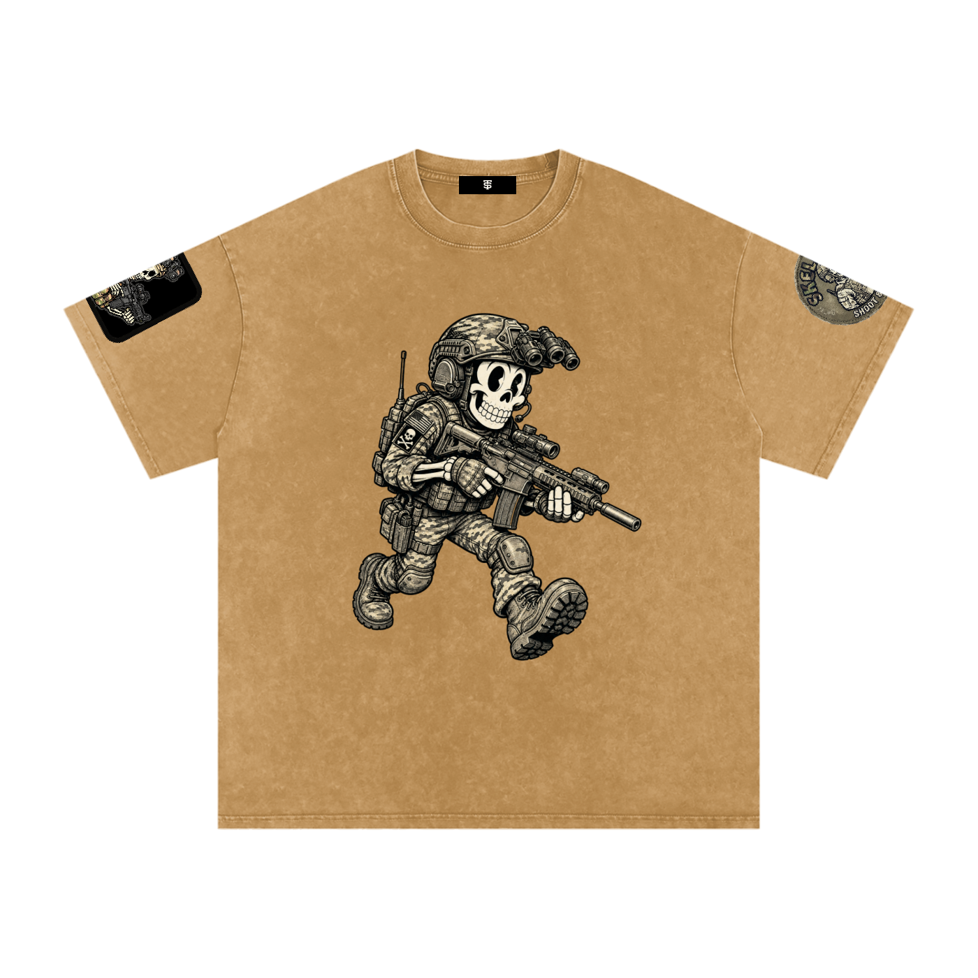 Snow Washed Oversized Cotton T-Shirt