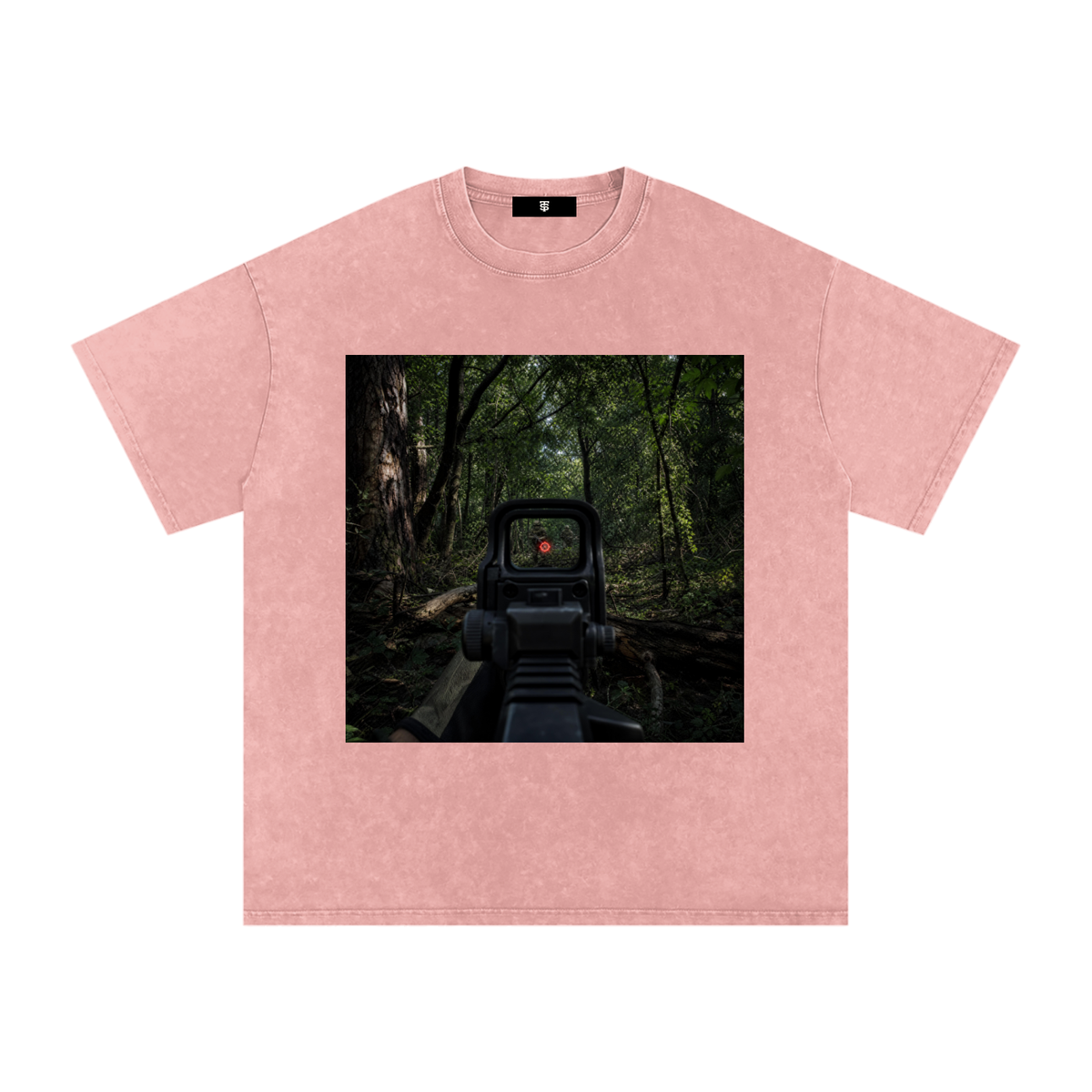 Snow Washed Oversized Cotton T-Shirt