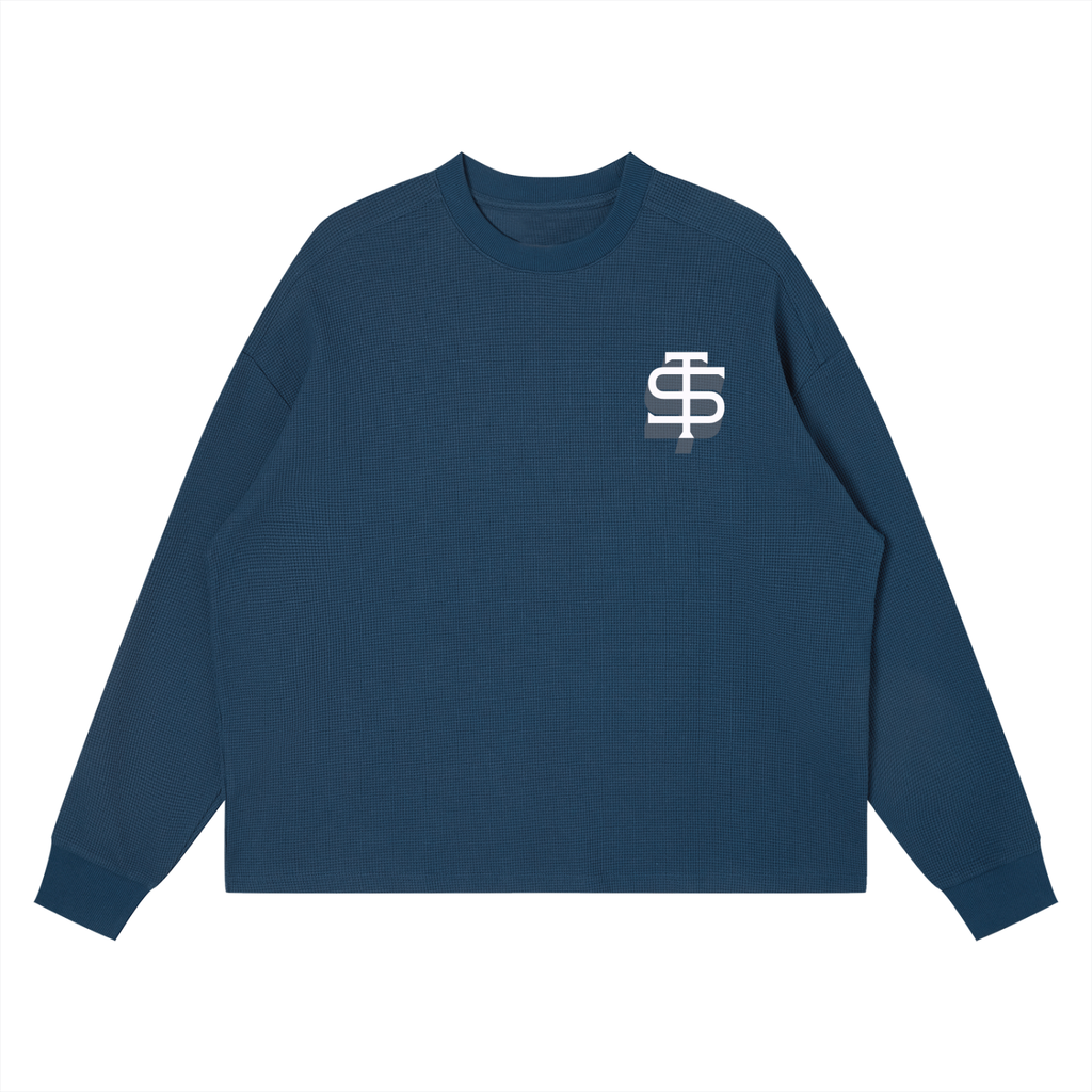 Unisex Waffle Boxy Long Sleeve T-Shirt