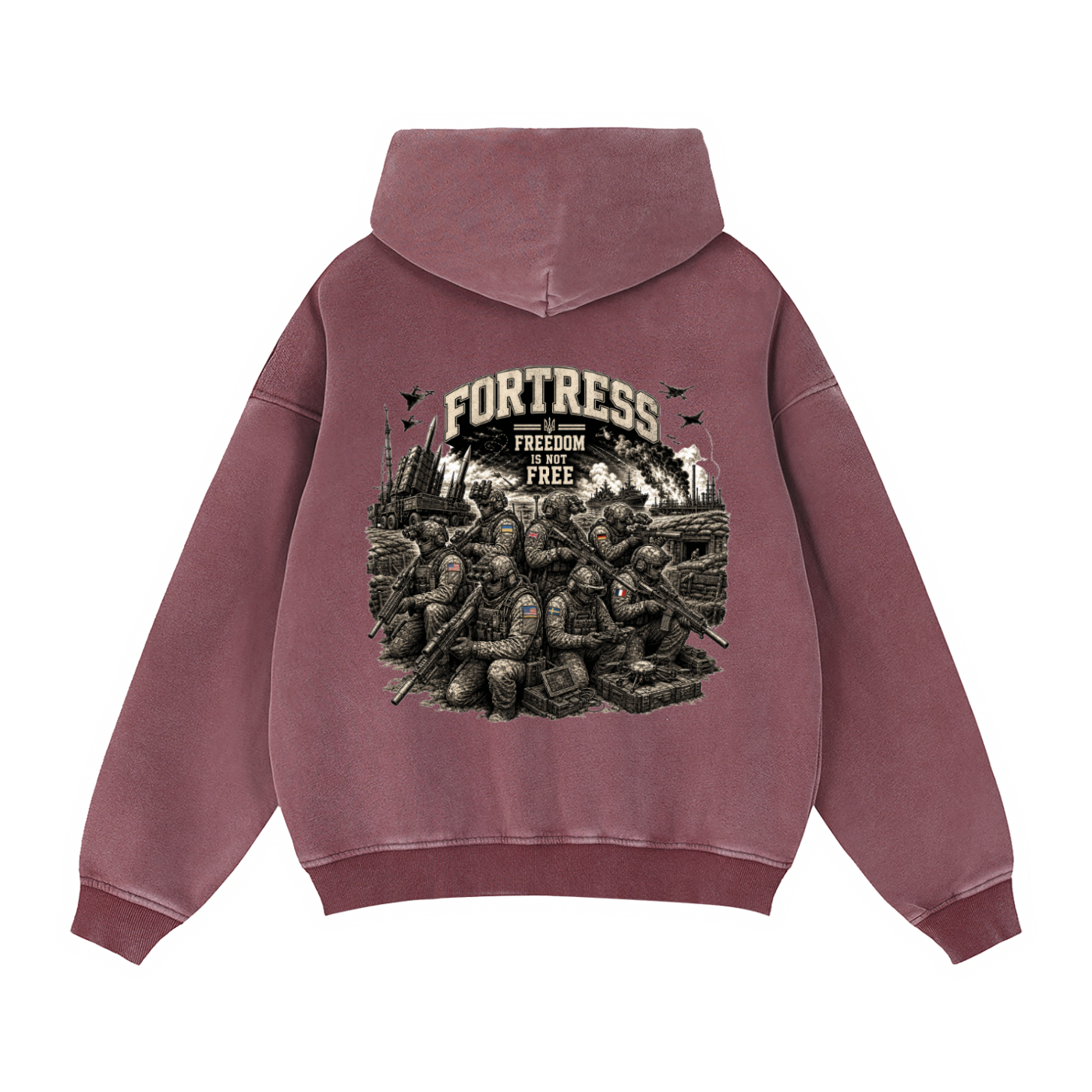 Zip-Through Boxy Fleece Hoodie