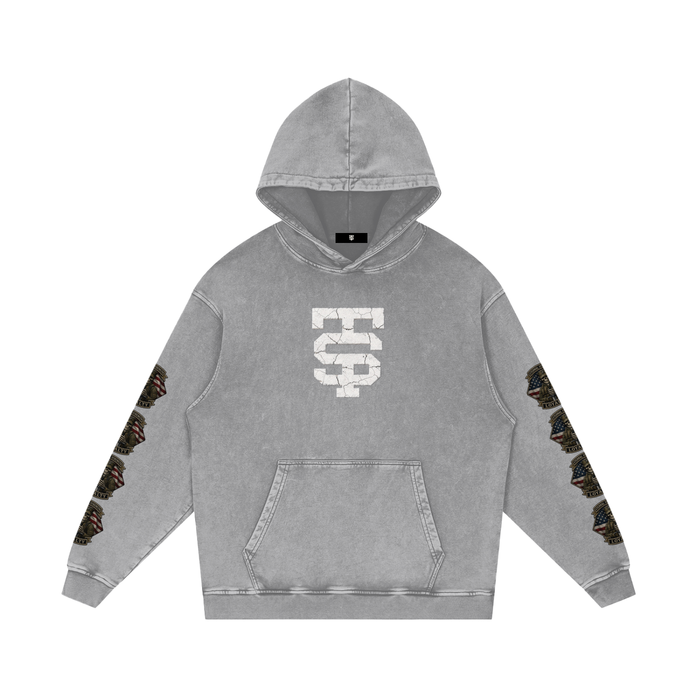 Snow Washed Loose Cotton Hoodie