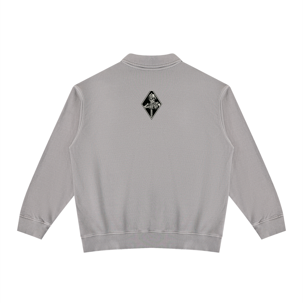 Unisex Vintage Wash Collared Sweatshirt