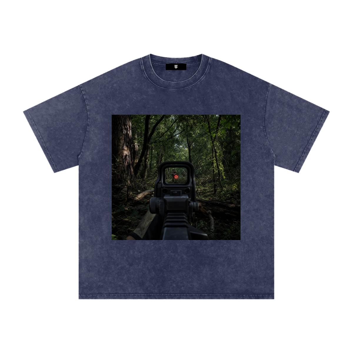 Snow Washed Oversized Cotton T-Shirt