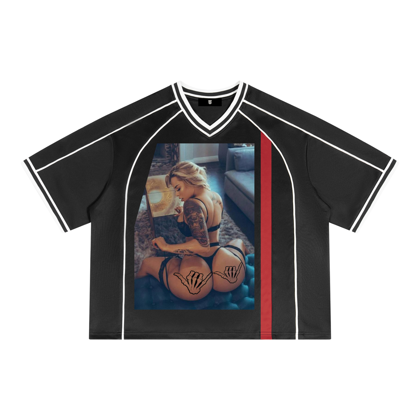 Unisex Boxy V-Neck Soccer Jersey