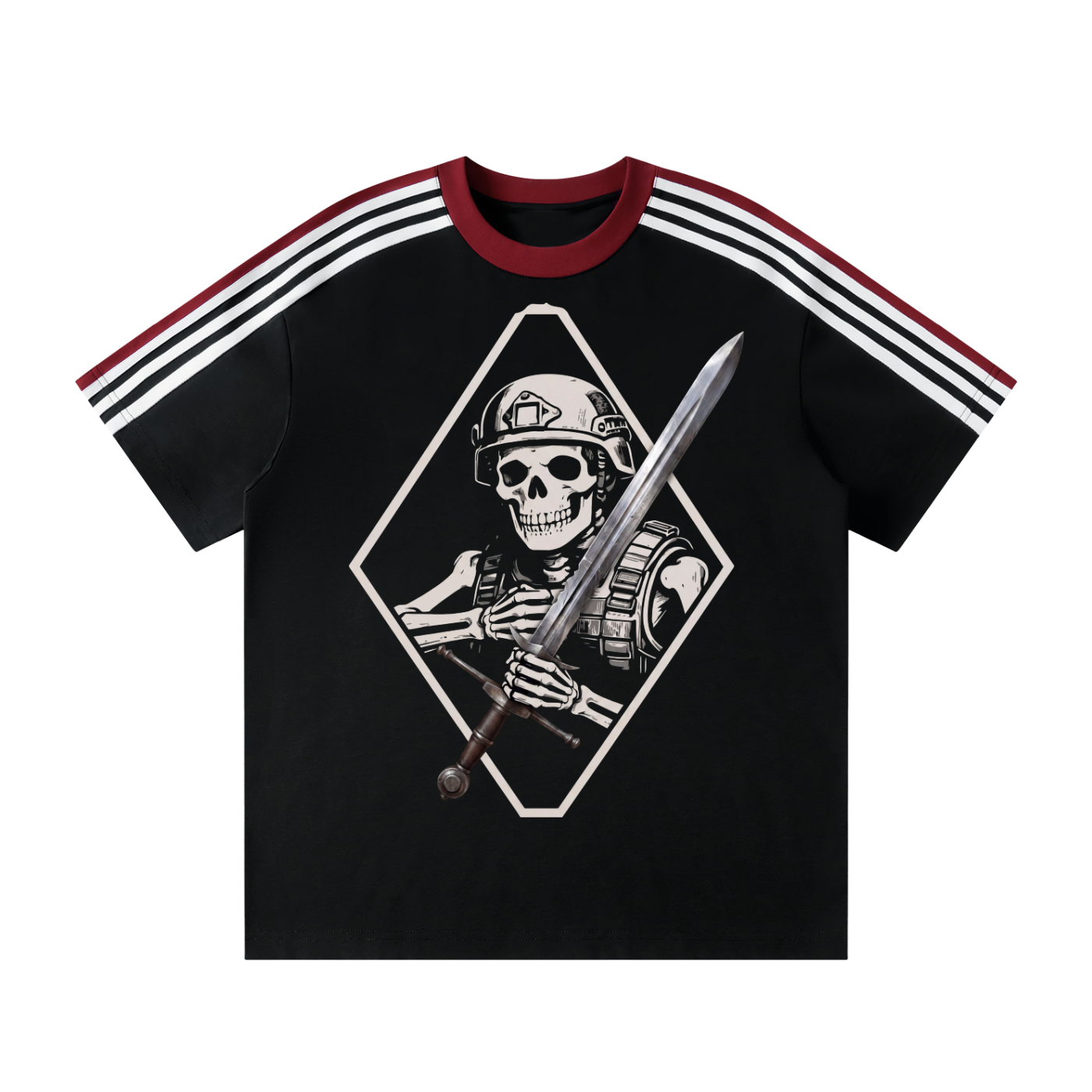Unisex Colorblock Striped T-Shirt