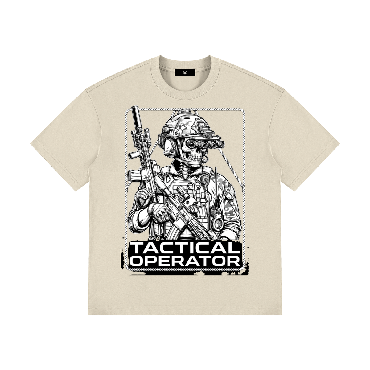 Tac Op Unisex Drop Shoulder Cotton T-Shirt