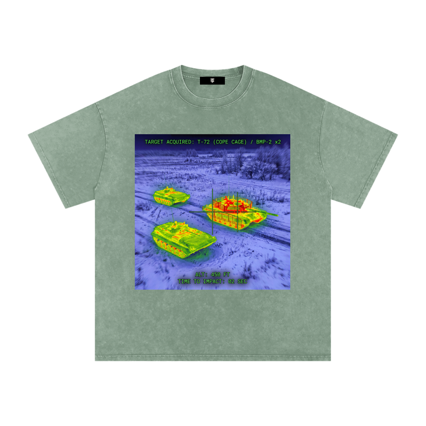Snow Washed Oversized Cotton T-Shirt