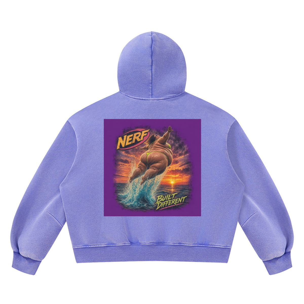 Unisex Vintage Wash Boxy Fleece Hoodie
