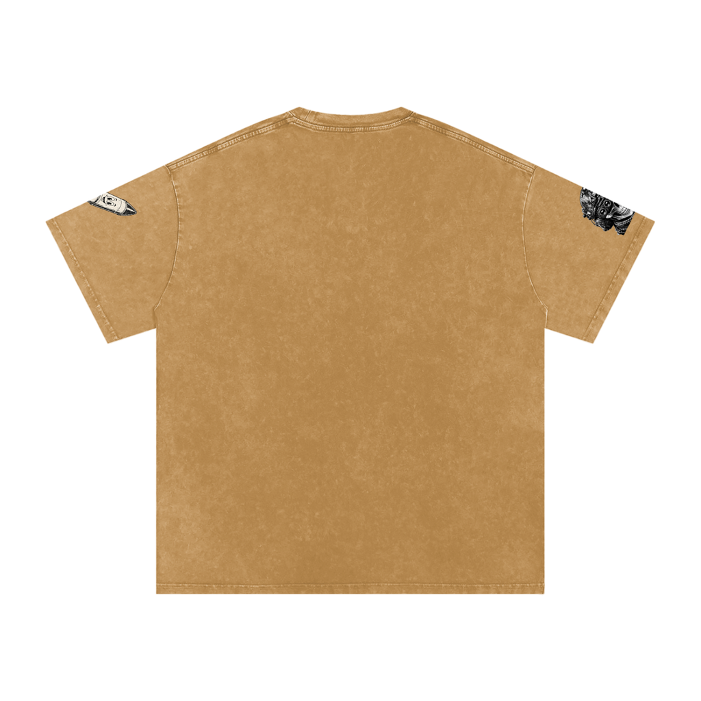 Snow Washed Oversized Cotton T-Shirt
