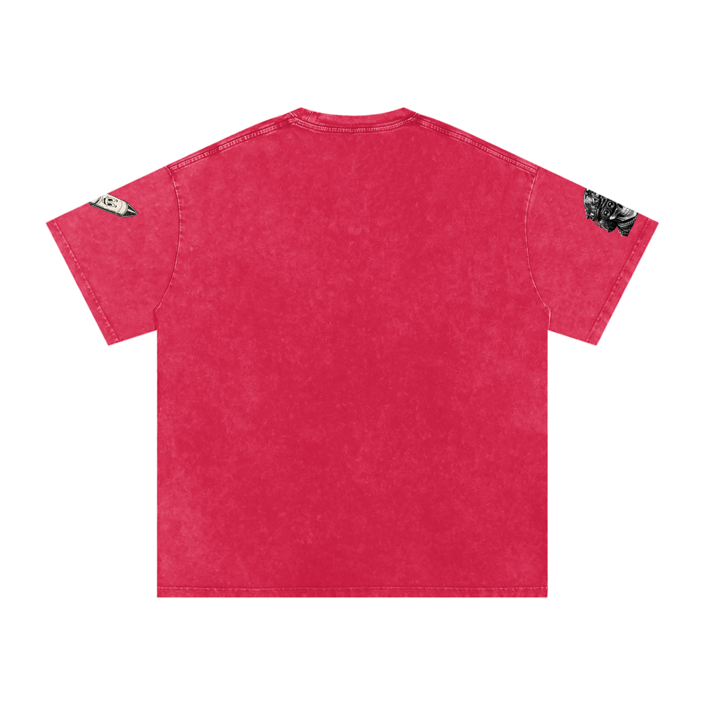 Snow Washed Oversized Cotton T-Shirt