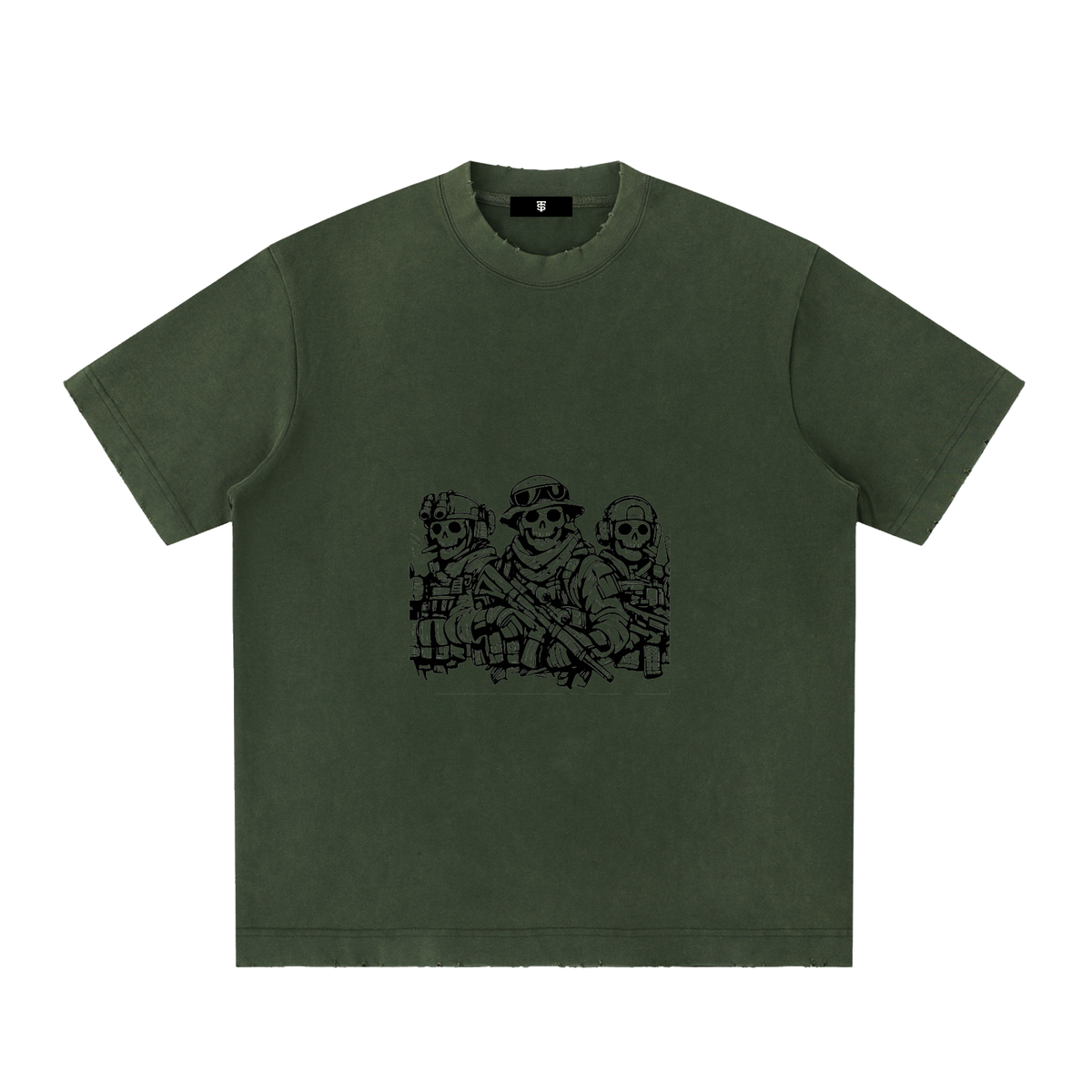 Heavyweight Vintage Washed Frayed T-Shirt
