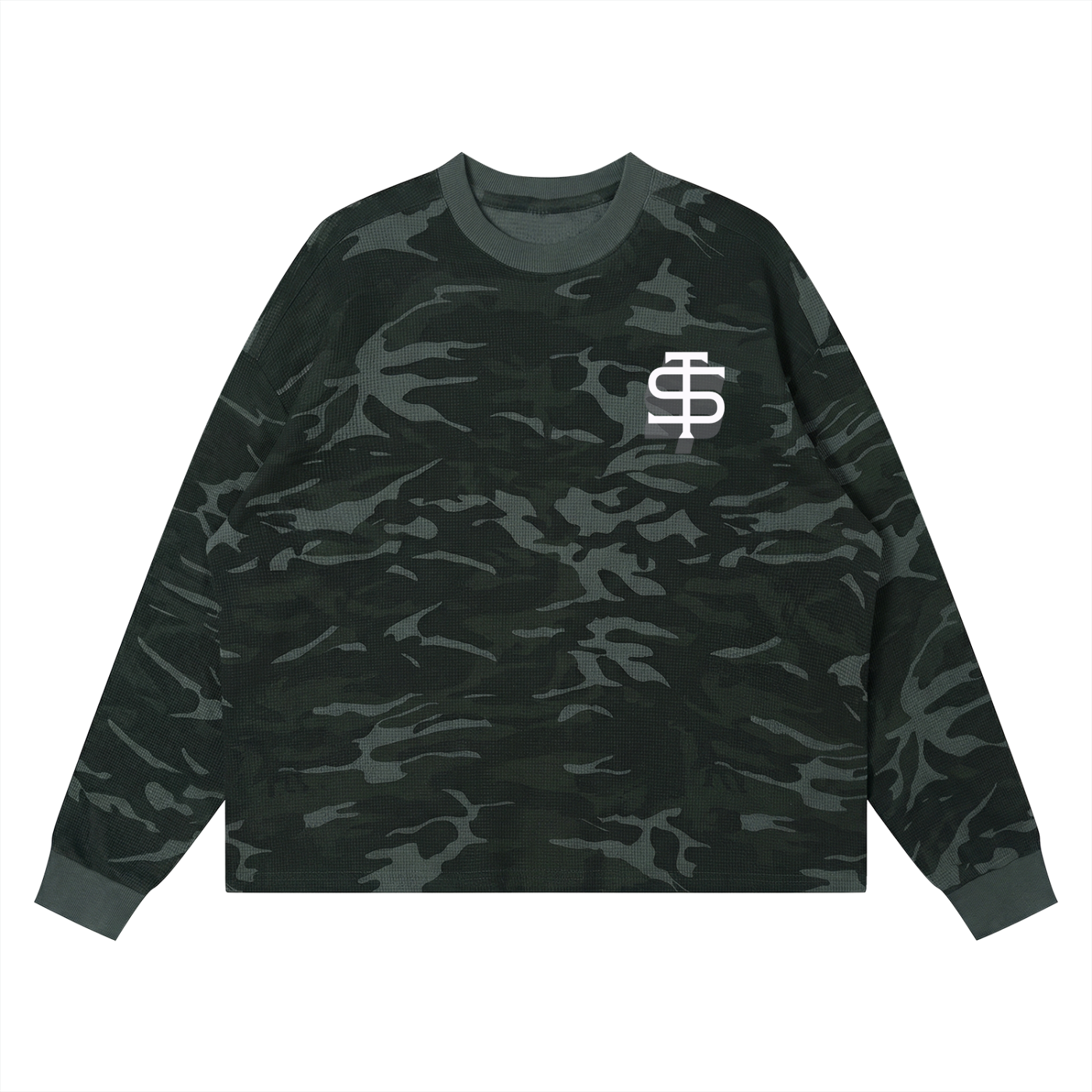 Unisex Waffle Boxy Long Sleeve T-Shirt