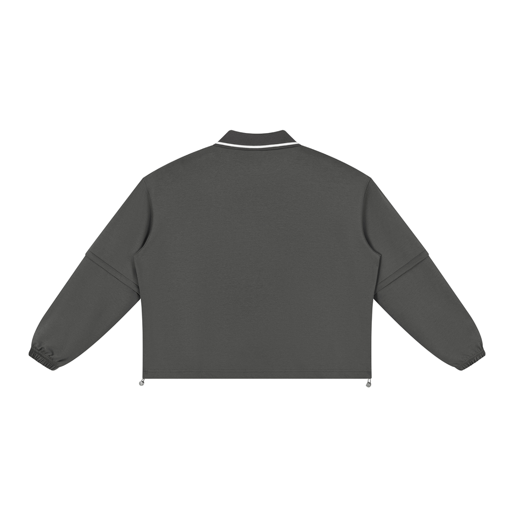 Unisex Boxy Collared Detachable Sweatshirt