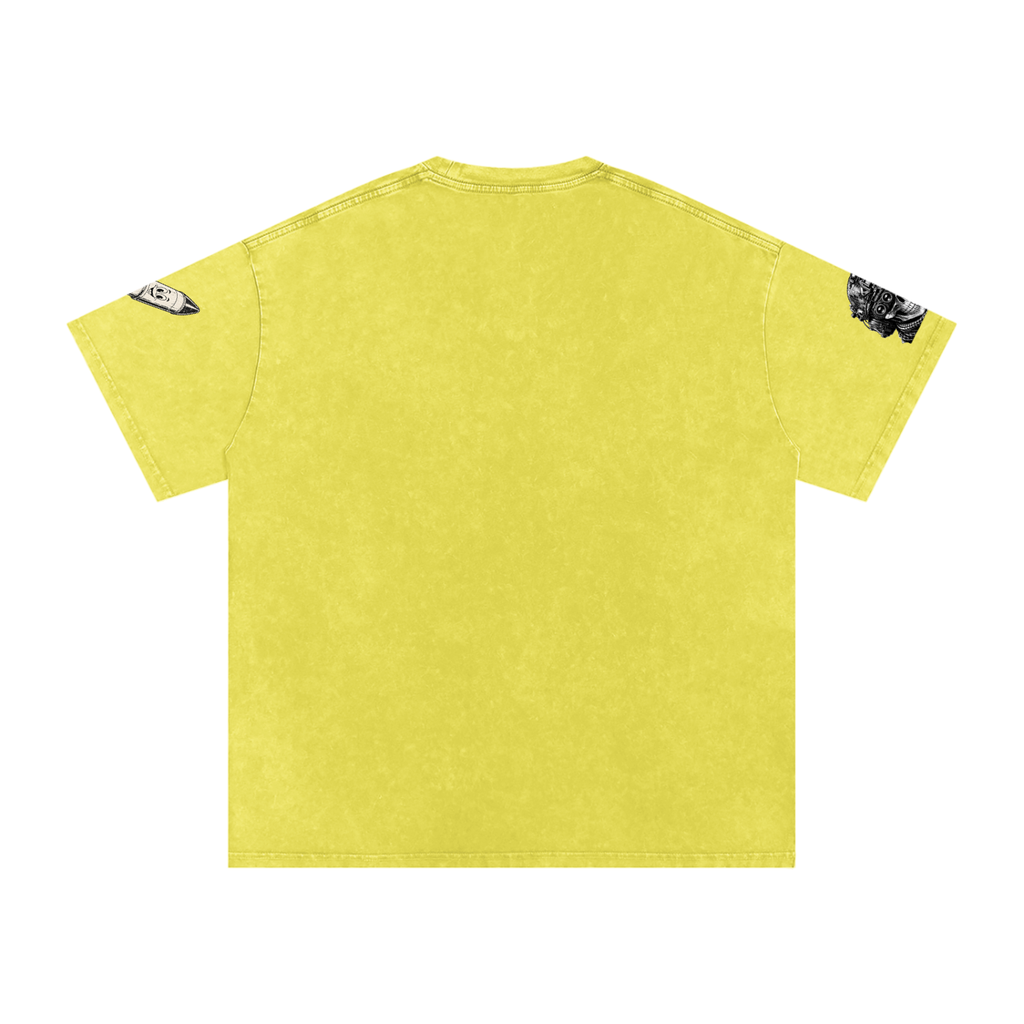 Snow Washed Oversized Cotton T-Shirt