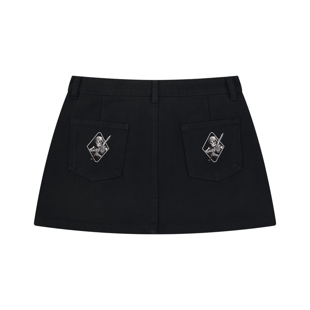 Women's Studded Denim Mini Skirt
