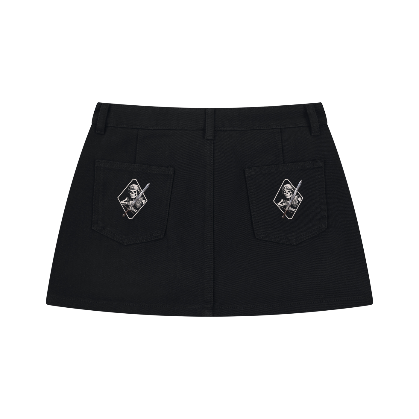 Women's Studded Denim Mini Skirt