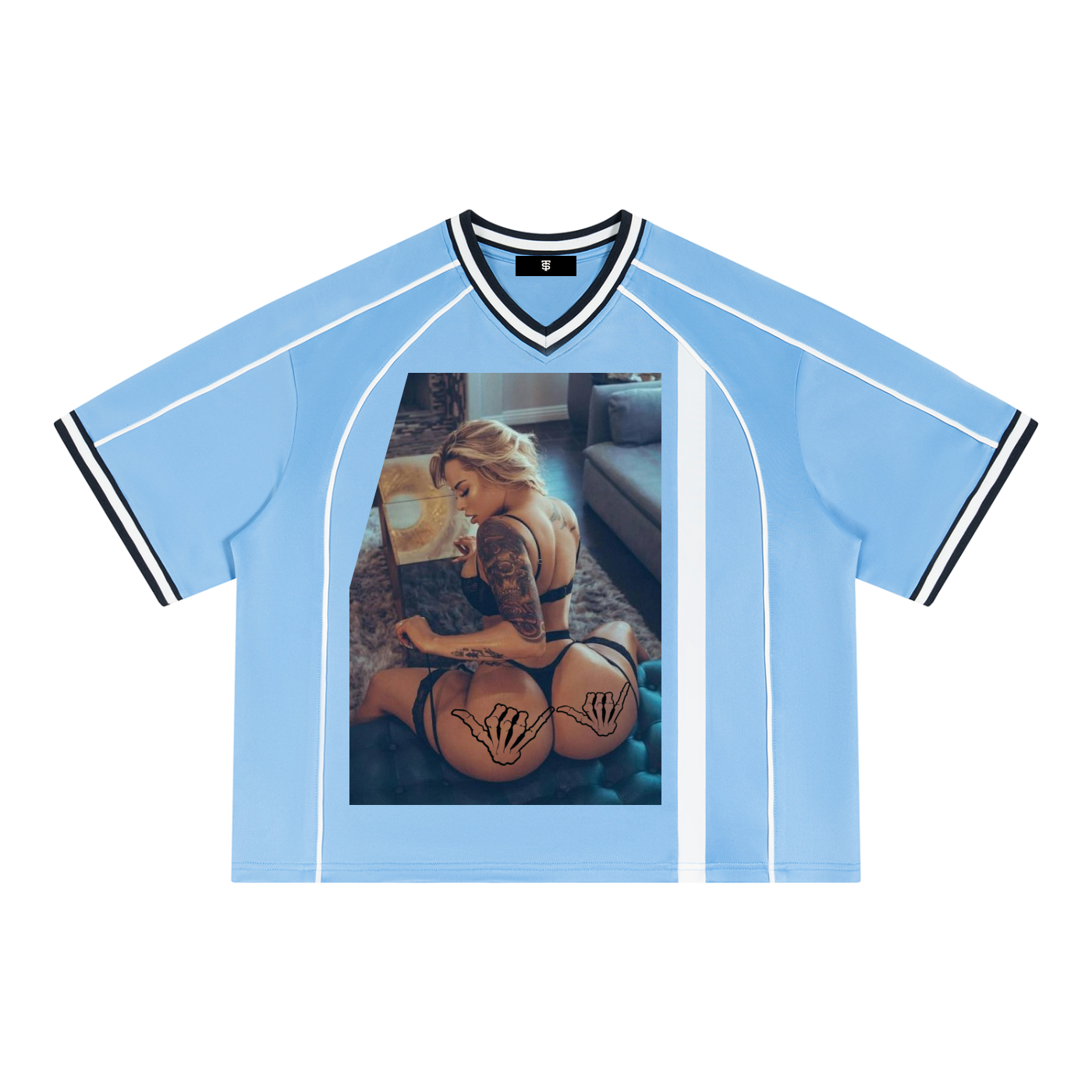 Unisex Boxy V-Neck Soccer Jersey