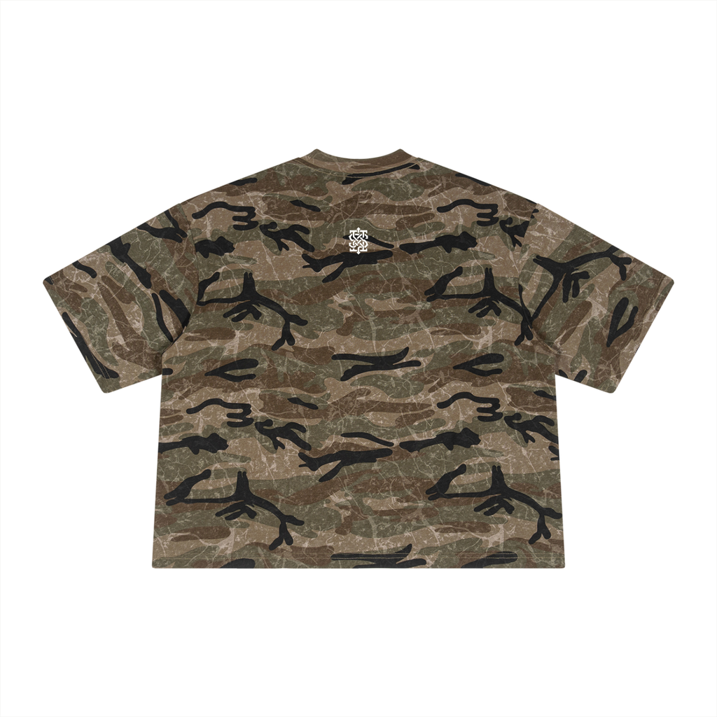 Unisex Boxy Camo Print T-Shirt