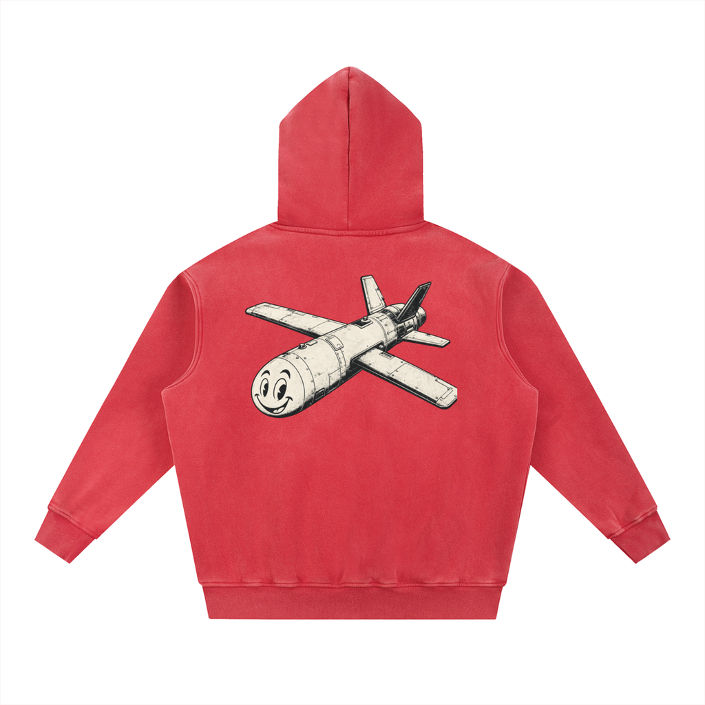 Snow Wash Fleece Oversize Hoodie