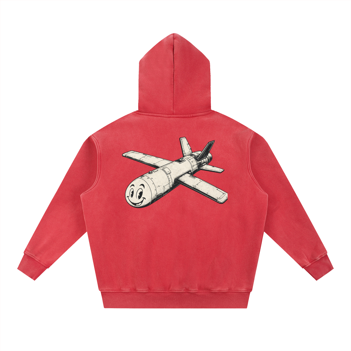 Snow Wash Fleece Oversize Hoodie