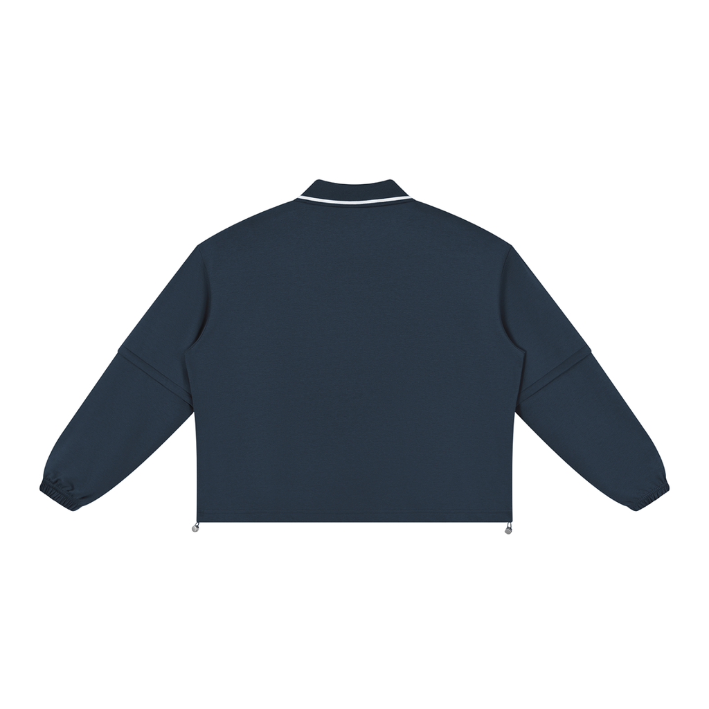 Unisex Boxy Collared Detachable Sweatshirt