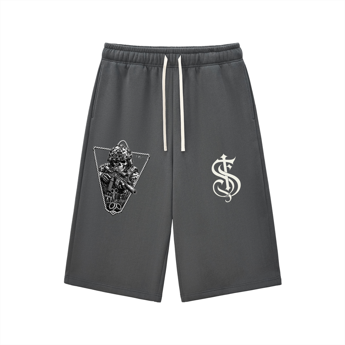 Relaxed Drawstring Three-quarter Sweatpants