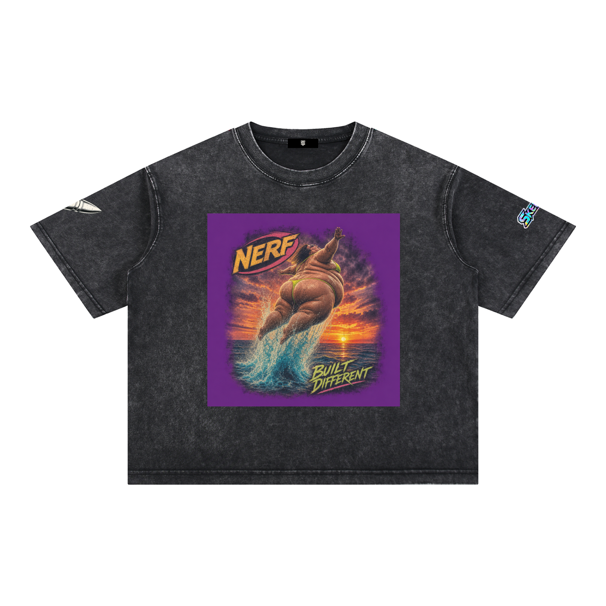 Mineral Wash Boxy Cotton T-Shirt
