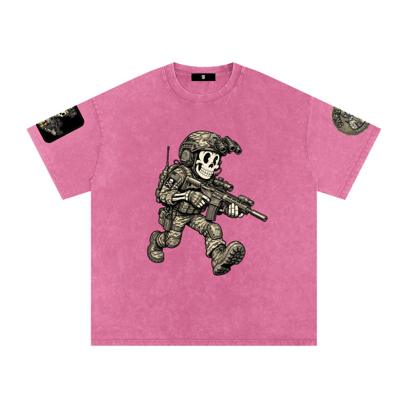 Snow Washed Oversized Cotton T-Shirt
