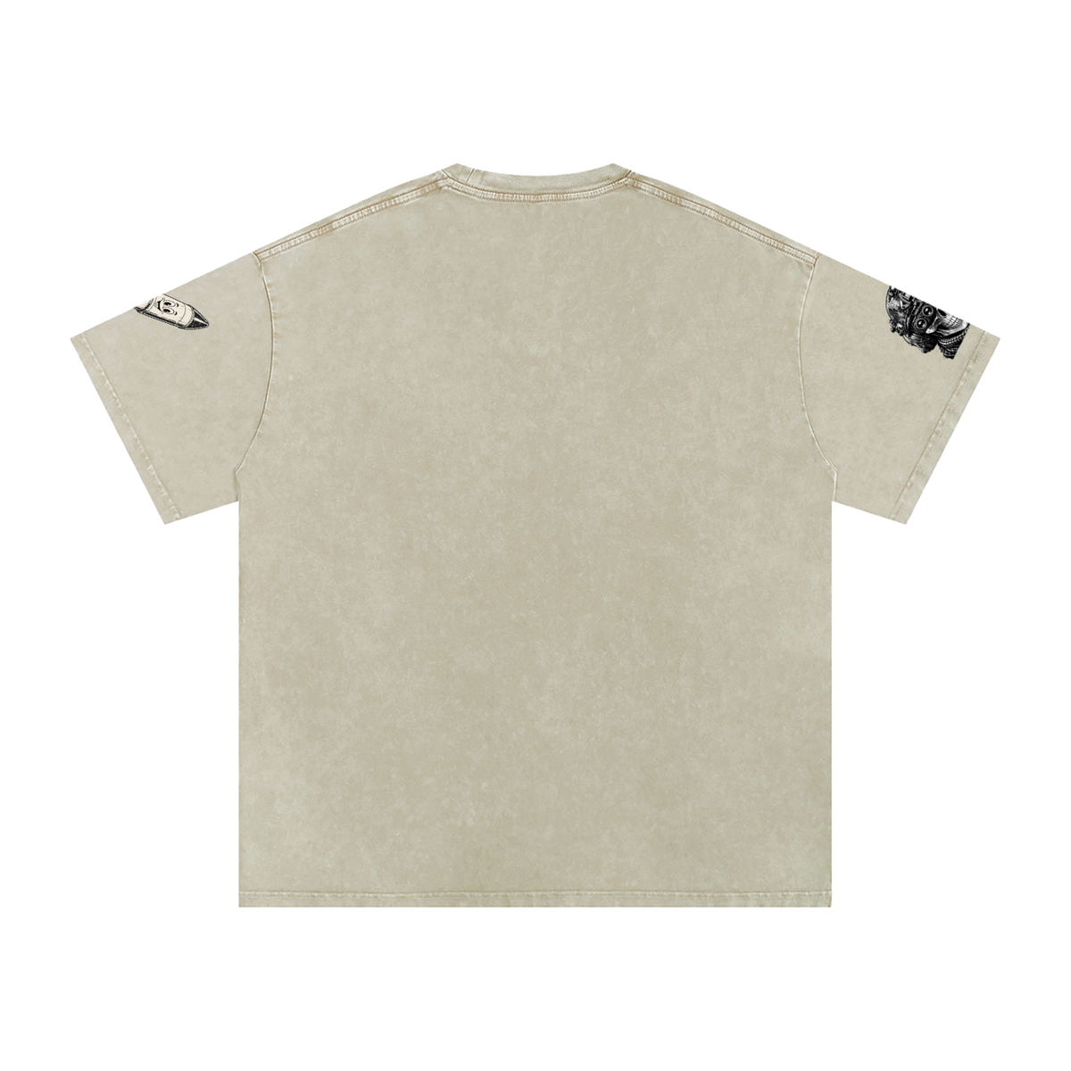 Snow Washed Oversized Cotton T-Shirt