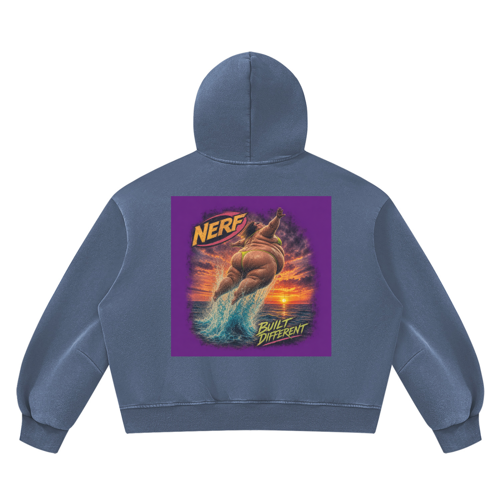Unisex Vintage Wash Boxy Fleece Hoodie