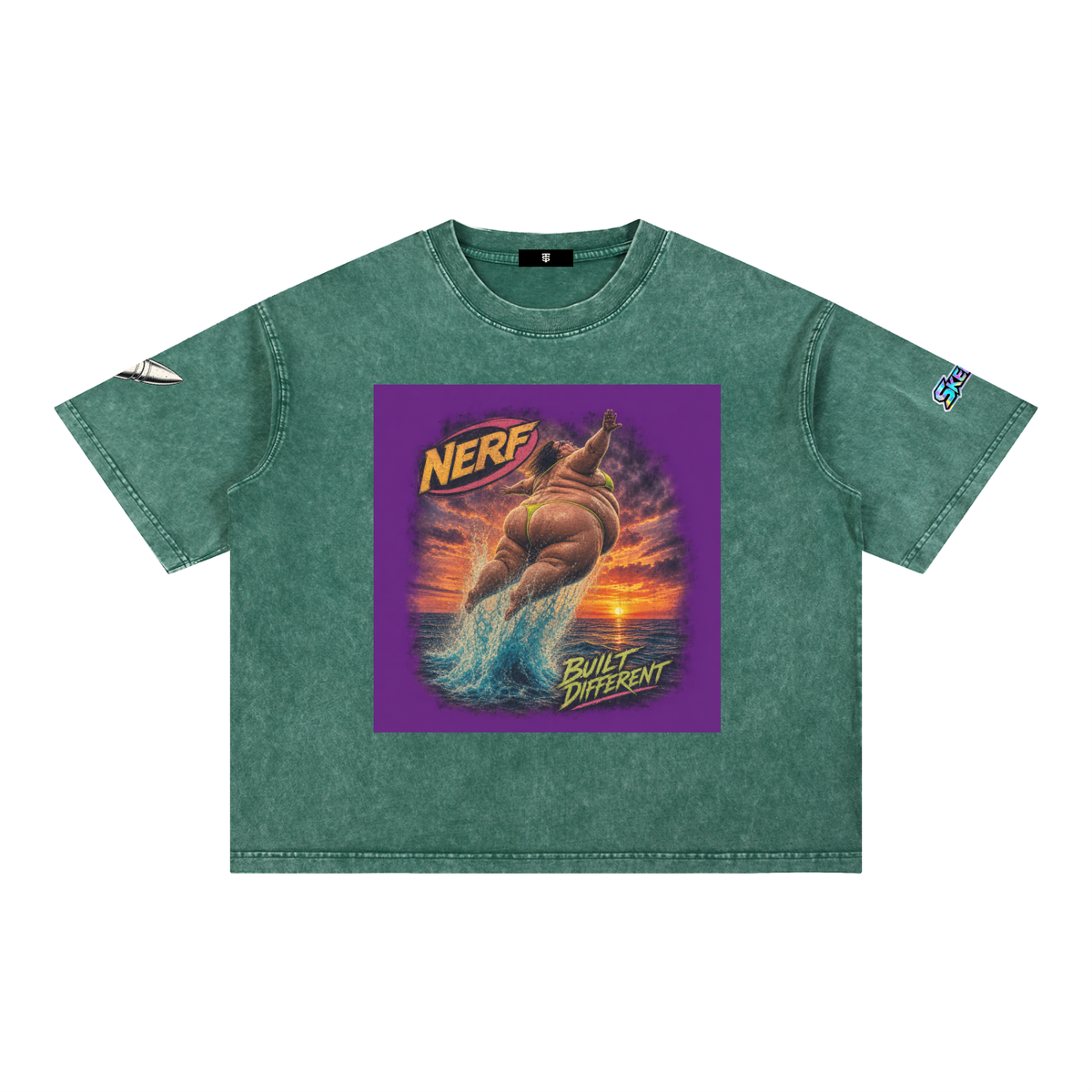 Mineral Wash Boxy Cotton T-Shirt