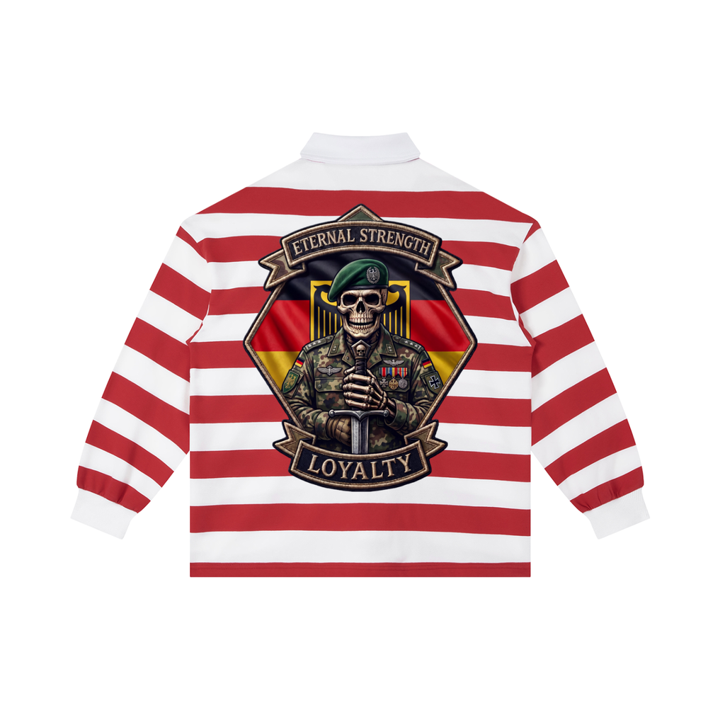 Color Block Stripe Polo Shirt