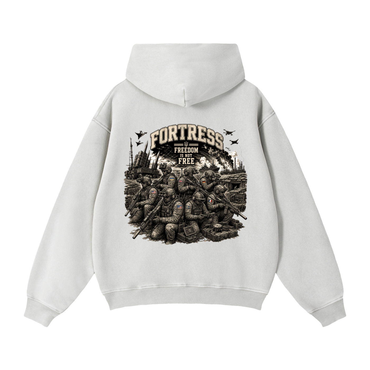 Zip-Through Boxy Fleece Hoodie