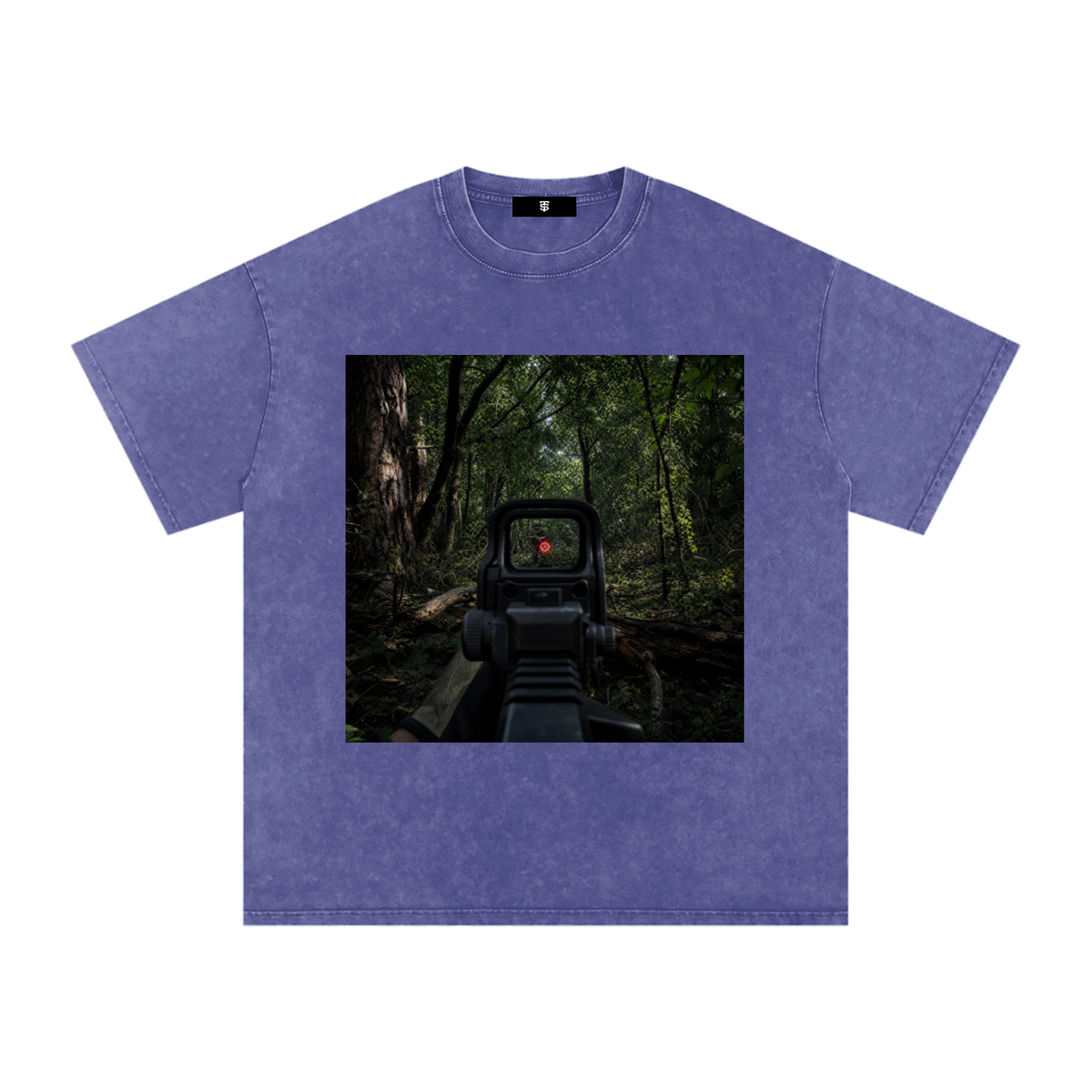 Snow Washed Oversized Cotton T-Shirt