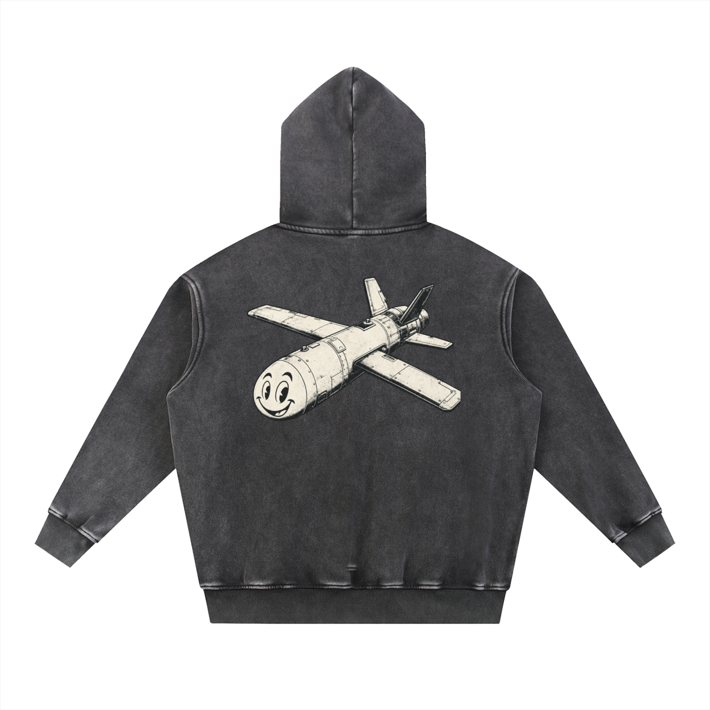 Snow Wash Fleece Oversize Hoodie
