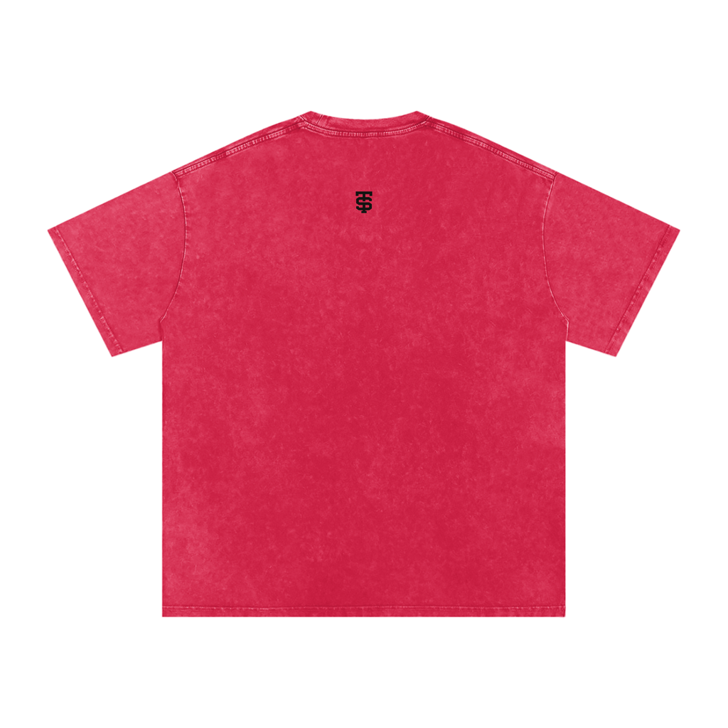 Snow Washed Oversized Cotton T-Shirt